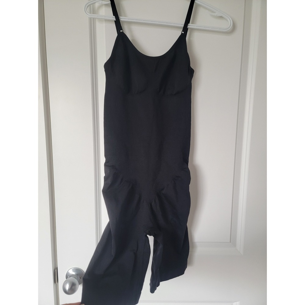 Heyshape Women Black Full Body Shapewear Bodysuit Mid-Thigh Shaper Size L NEW